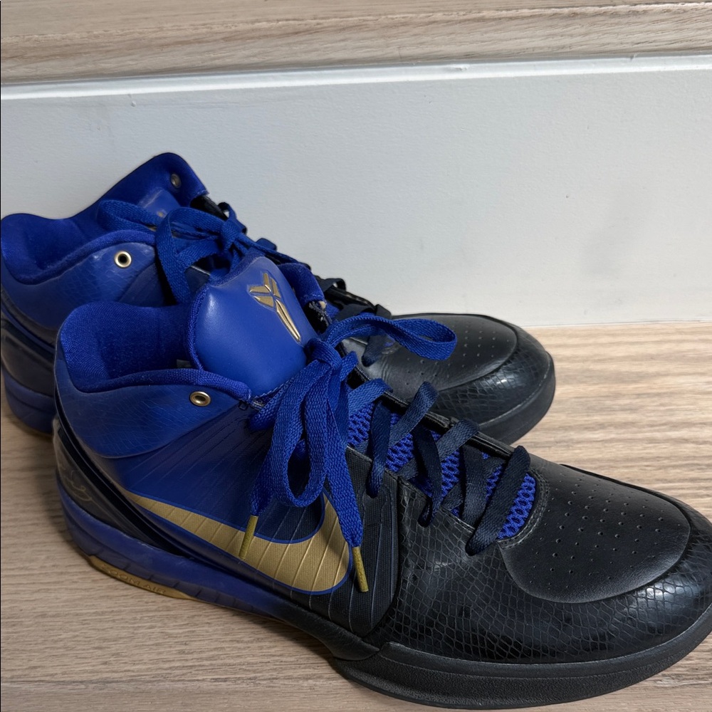Nike Kobe 4 Protro Sneakers – Blue/Black/Gold – Men’s 12